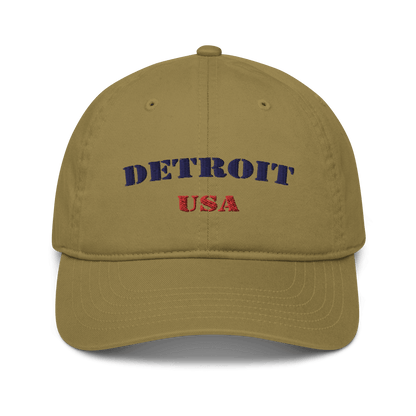 'Detroit USA' Baseball Cap (Army Font) - Circumspice Michigan