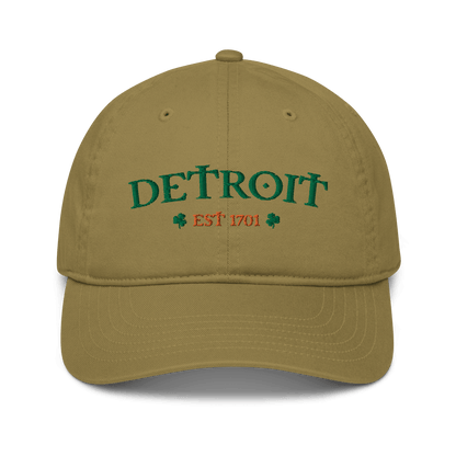 'Detroit Est. 1701' Baseball Cap (Irish Font w/Shamrocks) - Circumspice Michigan