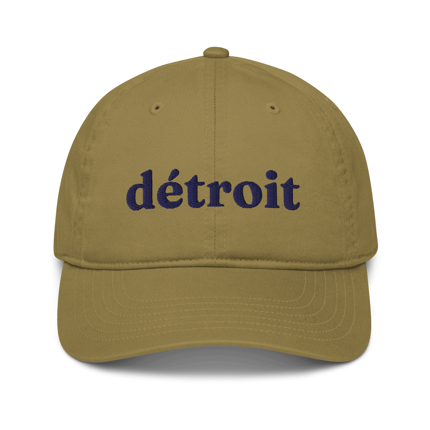 'Détroit' Baseball Cap | White/Navy Embroidery - Circumspice Michigan