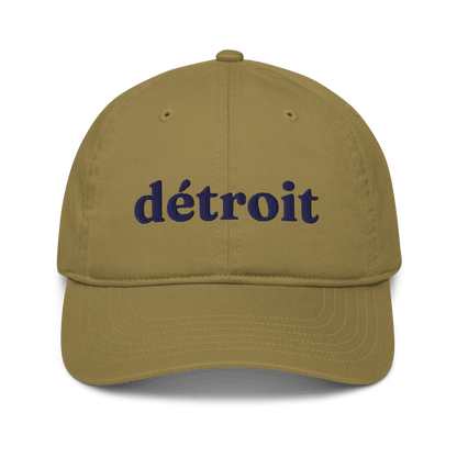 'Détroit' Baseball Cap | White/Navy Embroidery - Circumspice Michigan