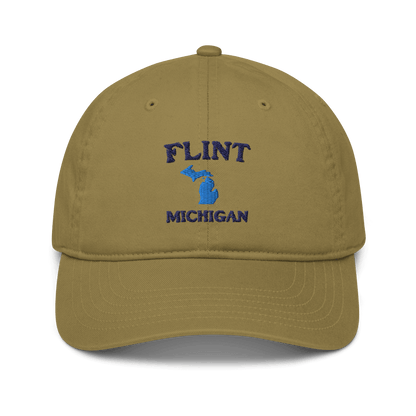 'Flint Michigan' Baseball Cap (w/ MI Outline) - Circumspice Michigan