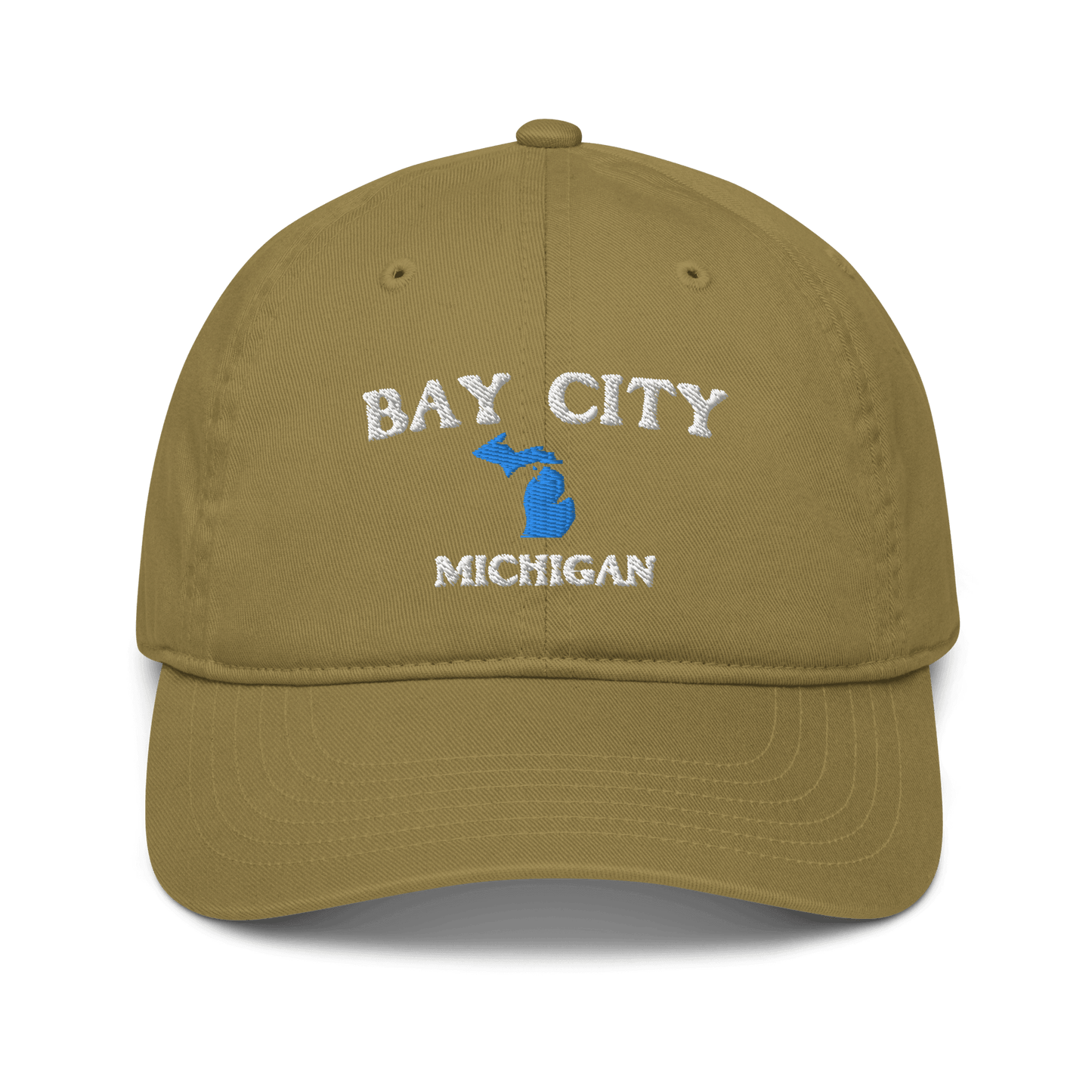 'Bay City Michigan' Baseball Cap (w/ MI Outline) - Circumspice Michigan