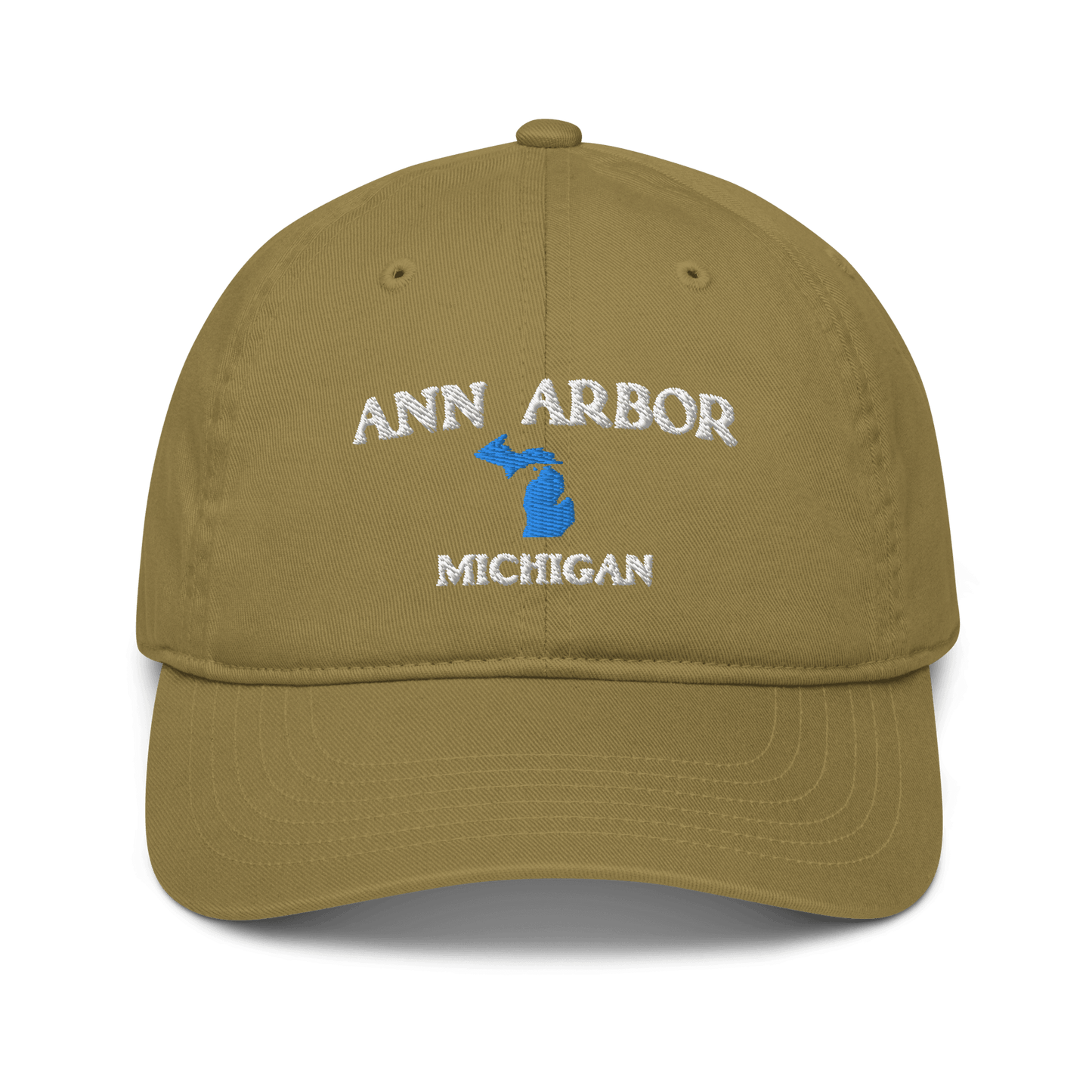 'Ann Arbor Michigan' Baseball Cap (w/ MI Outline) - Circumspice Michigan