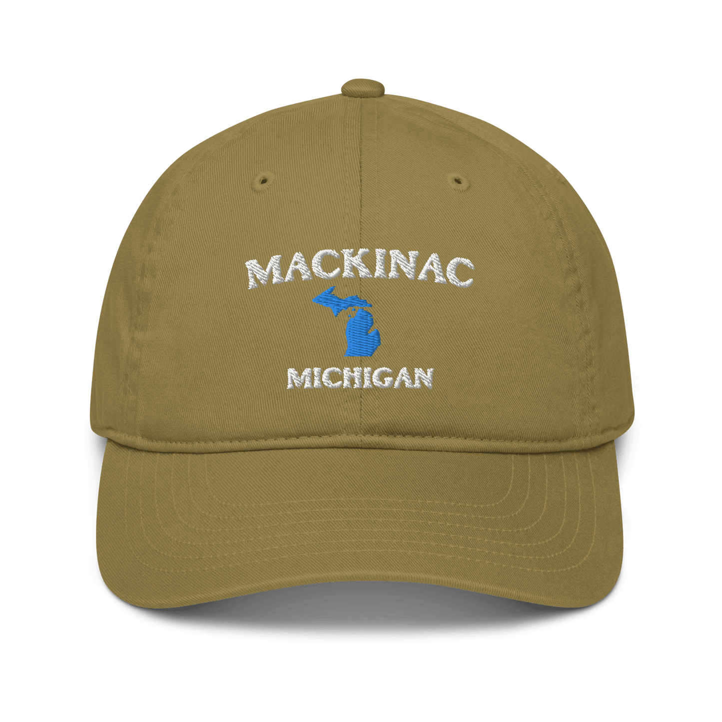 'Mackinac Michigan' Baseball Cap (w/MI Outline) - Circumspice Michigan