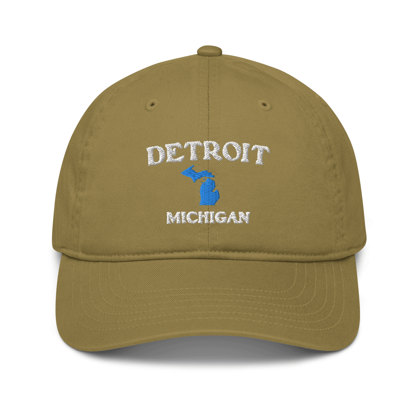 'Detroit Michigan' Baseball Cap (w/ MI Outline) - Circumspice Michigan