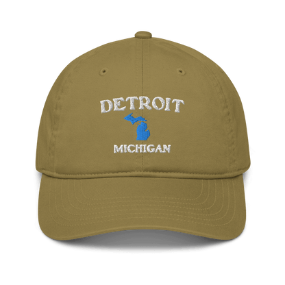 'Detroit Michigan' Baseball Cap (w/ MI Outline) - Circumspice Michigan