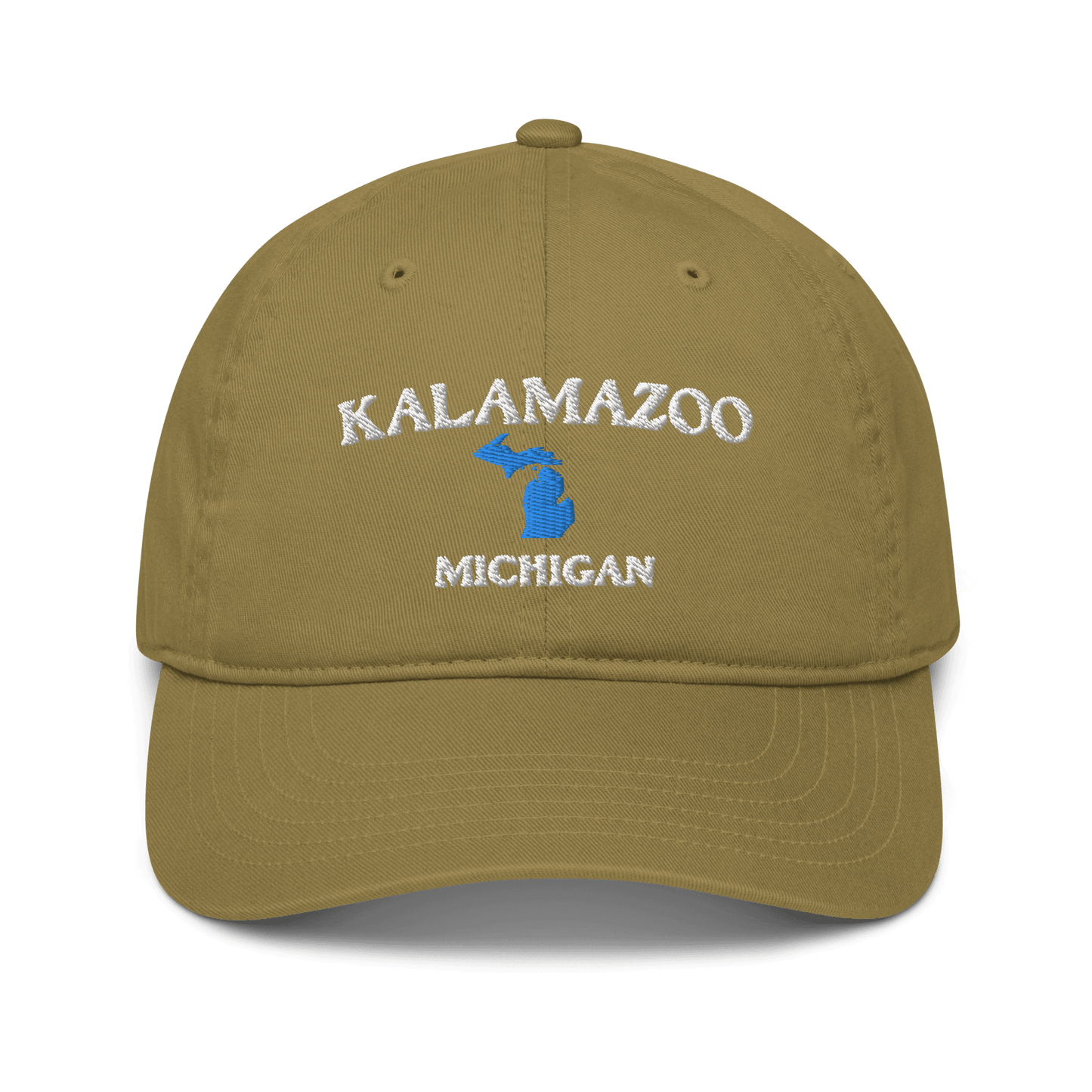 'Kalamazoo Michigan' Baseball Cap (w/ MI Outline) - Circumspice Michigan