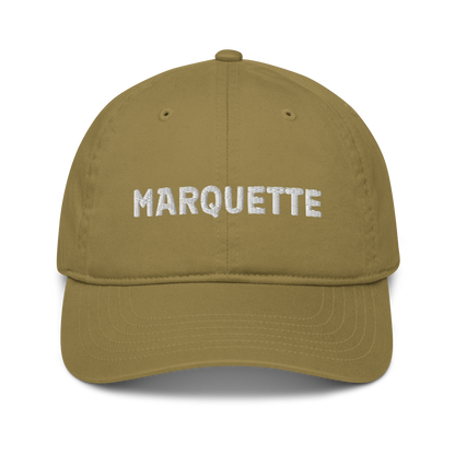 'Marquette' Classic Baseball Cap | White/Black Embroidery