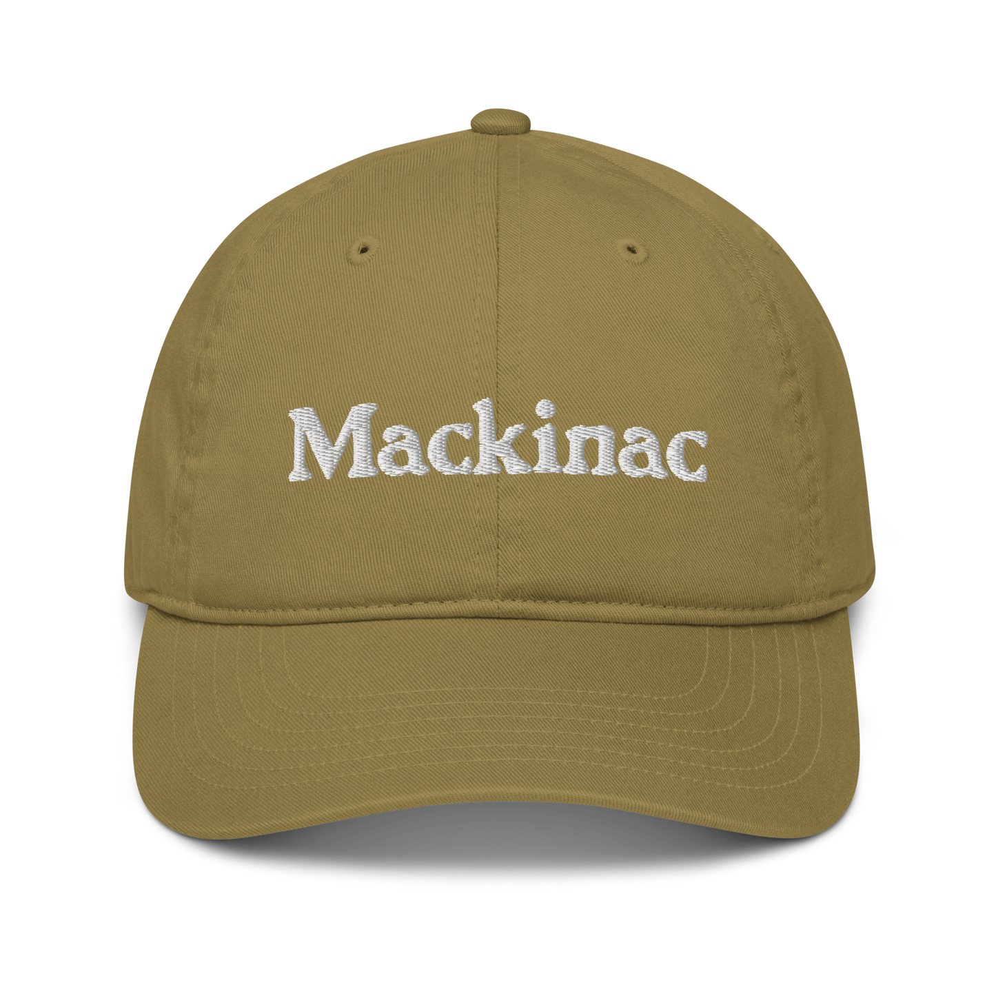 'Mackinac' Classic Baseball Cap | White/Black Embroidery