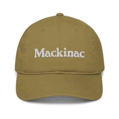 'Mackinac' Classic Baseball Cap | White/Black Embroidery