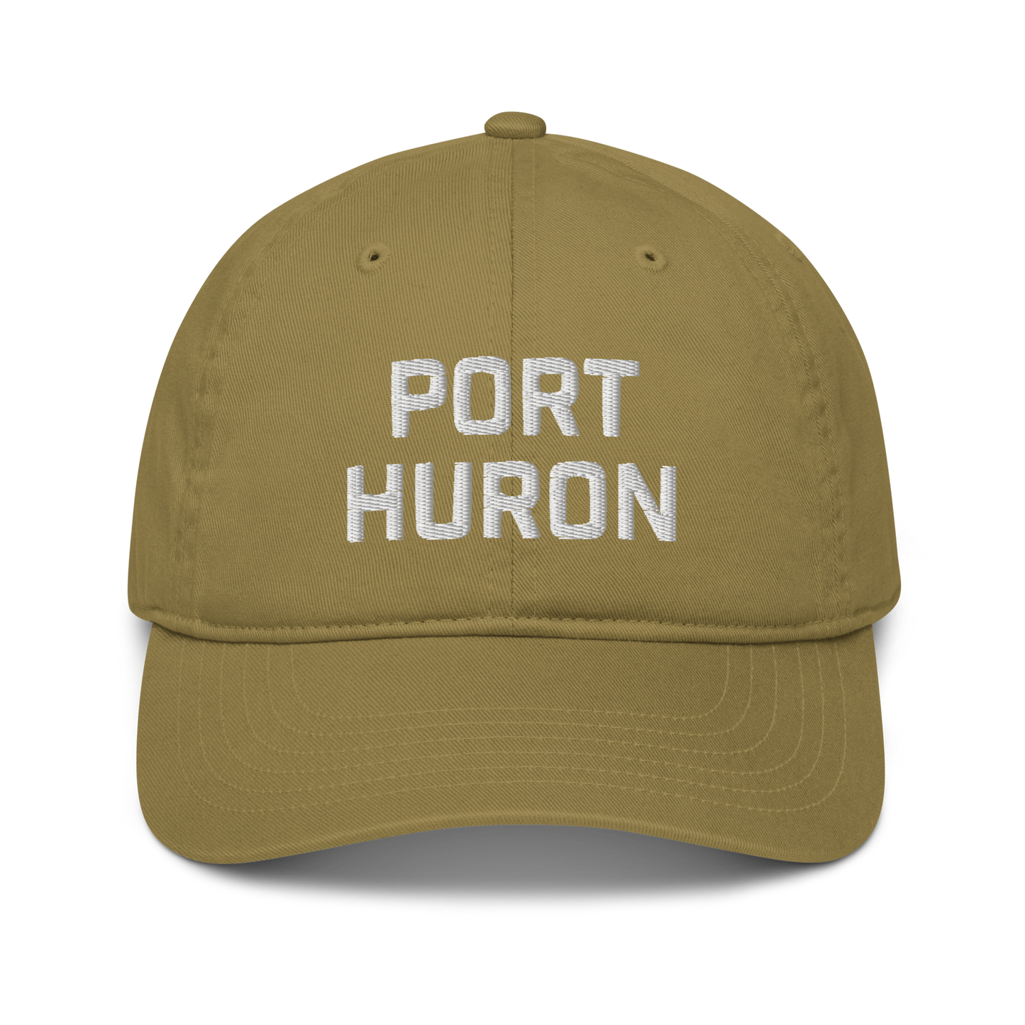 'Port Huron' Classic Baseball Cap | White/Black Embroidery