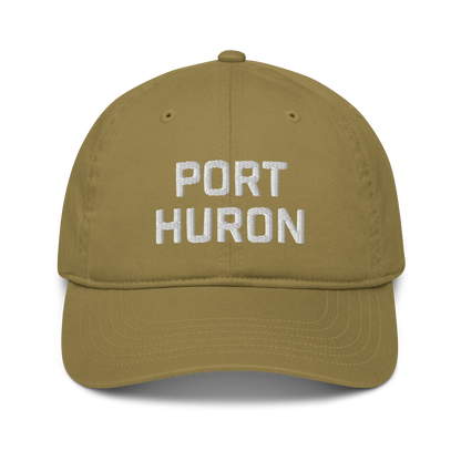 'Port Huron' Classic Baseball Cap | White/Black Embroidery