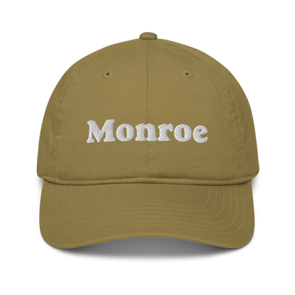 'Monroe' Classic Baseball Cap | White/Black Embroidery