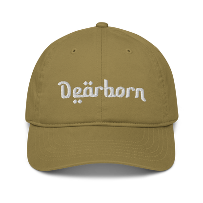 'Dearborn' Classic Baseball Cap | White/Black Embroidery