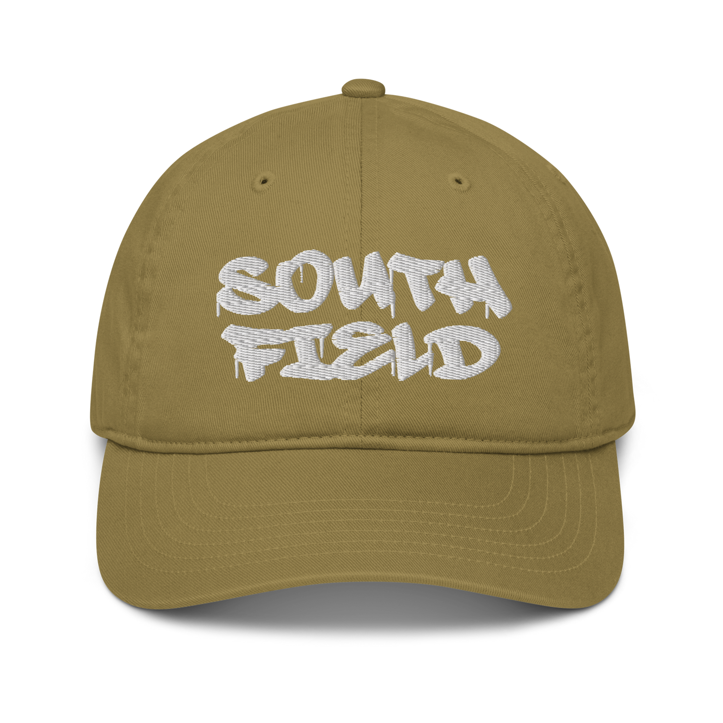 'Southfield' Classic Baseball Cap (Tag Font) | White/Black Embroidery