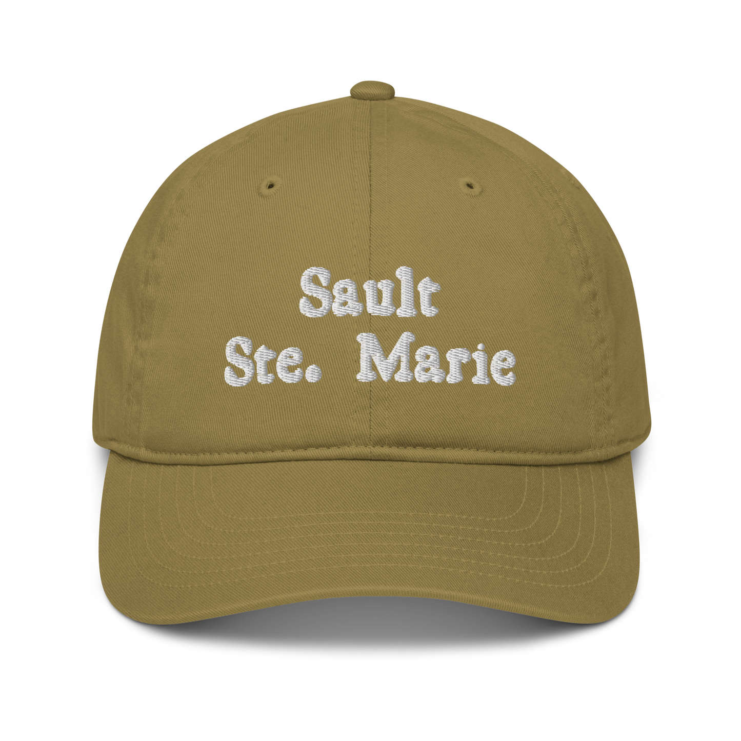 'Sault Ste. Marie' Classic Baseball Cap | White/Navy Embriodery