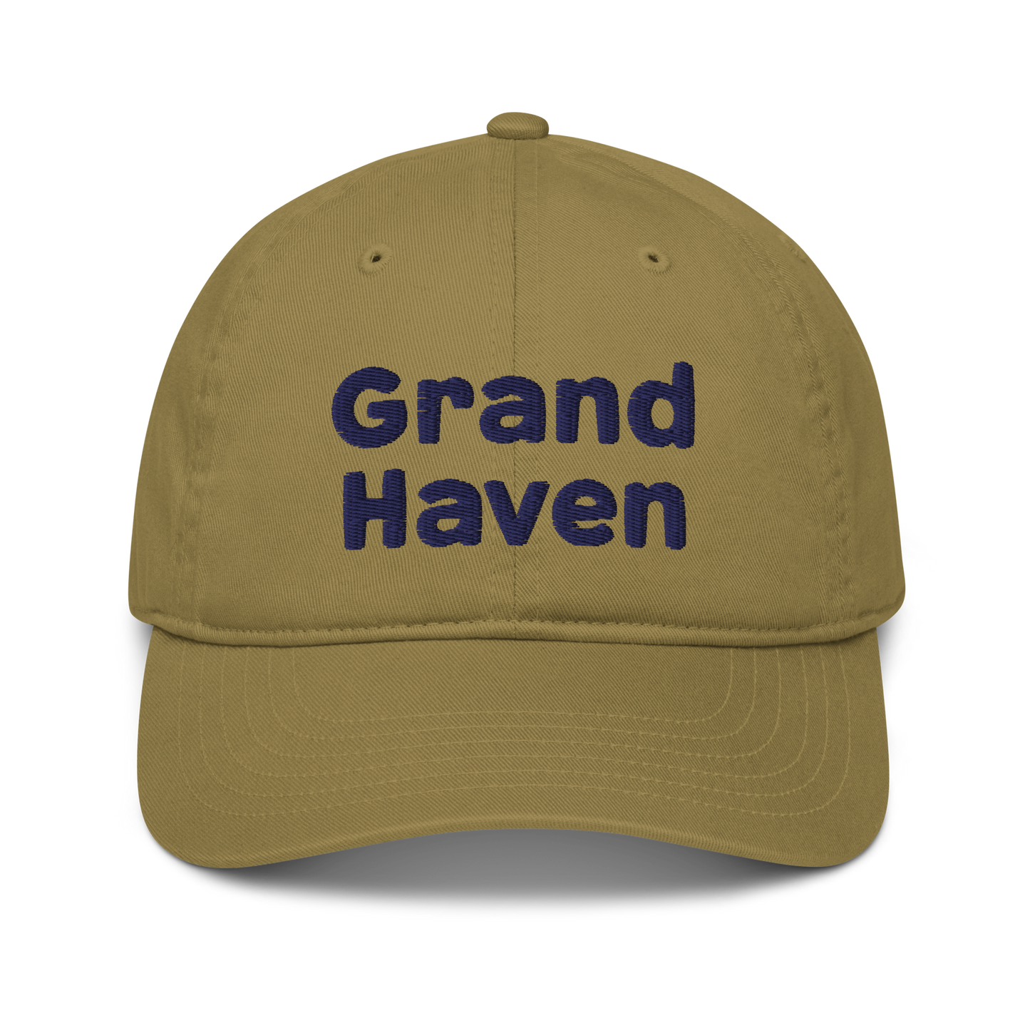 'Grand Haven' Classic Baseball Cap | White/Navy Embroidery