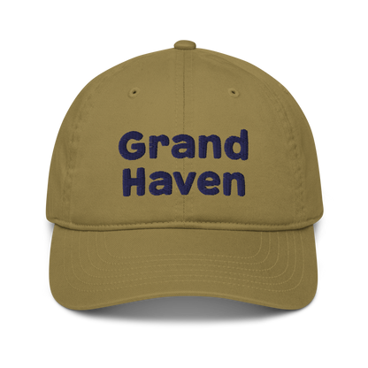 'Grand Haven' Classic Baseball Cap | White/Navy Embroidery