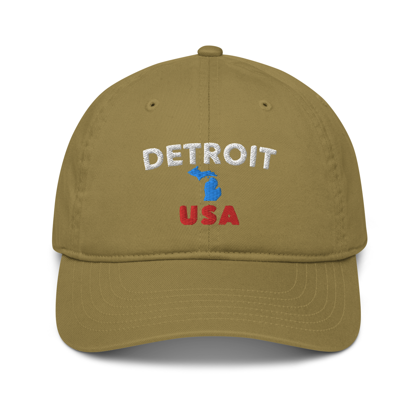 'Detroit USA' Classic Baseball Cap (w/ Michigan Outline)