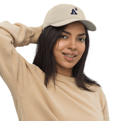 Ann Arbor 'A²' Baseball Cap | Yellow / Navy Embroidery - Circumspice Michigan