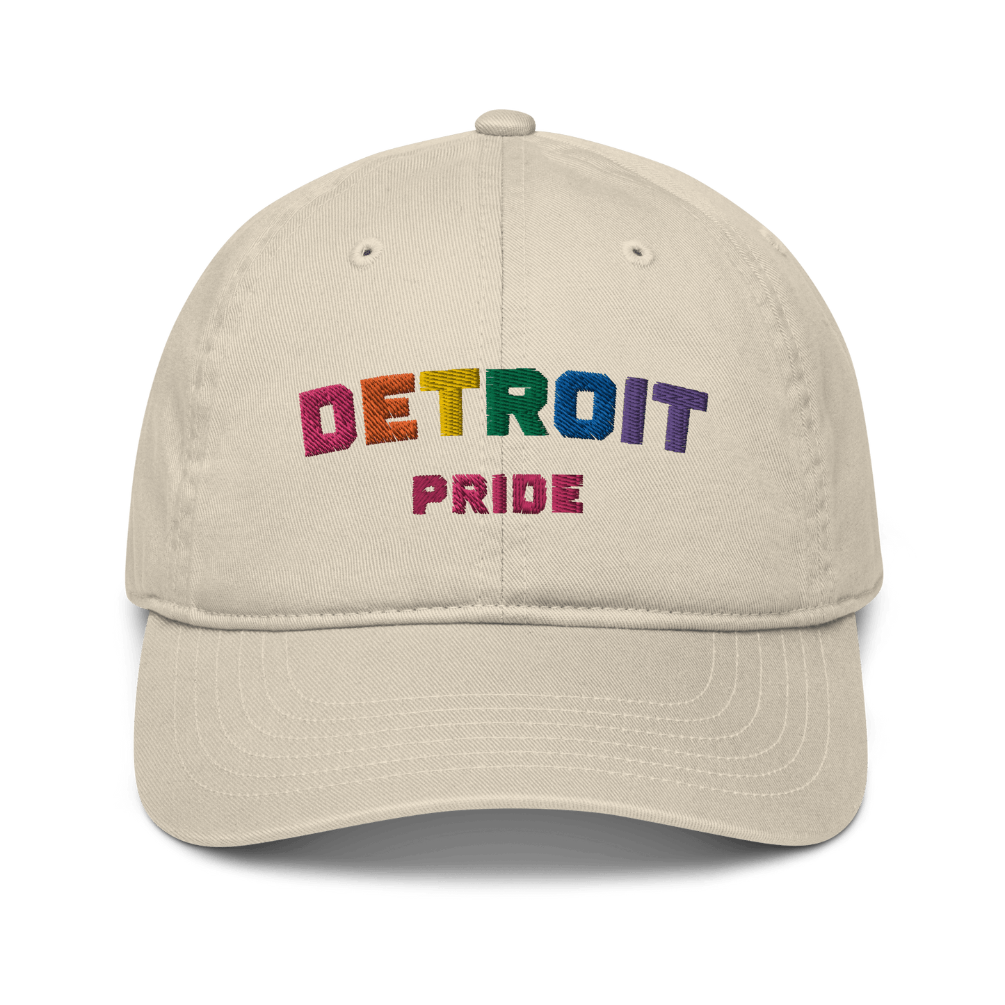 'Detroit Pride' Baseball Cap | Rainbow Pride Colors - Circumspice Michigan