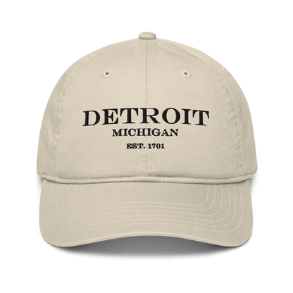 'Detroit Michigan Est. 1701' Luxury Goods Parody Baseball Cap - Circumspice Michigan