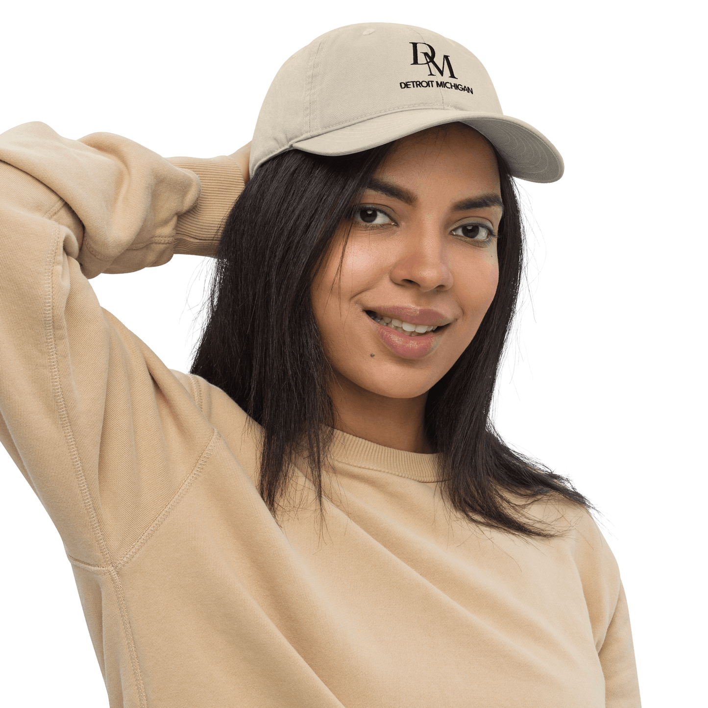 'DM Detroit Michigan' Luxury Goods Parody Baseball Cap - Circumspice Michigan