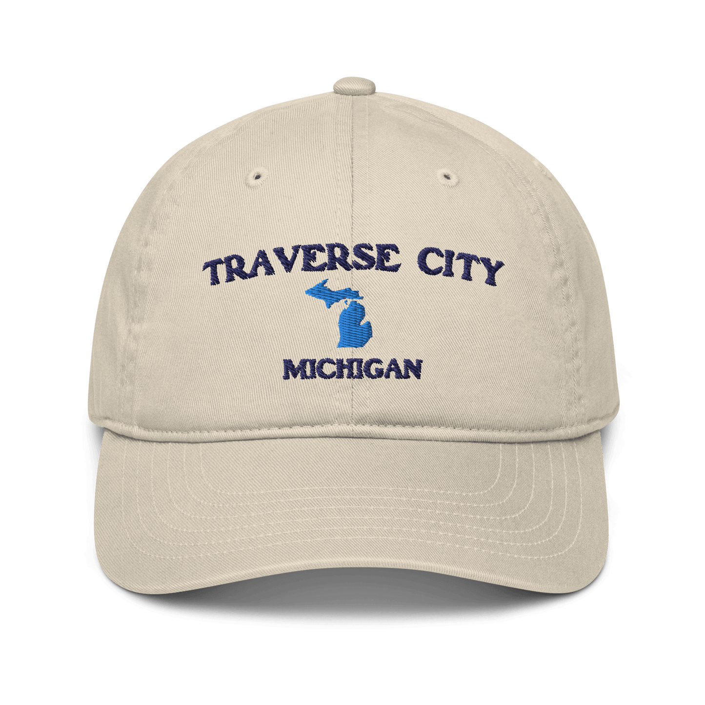 'Traverse City Michigan' Baseball Cap (w/ Michigan Outline) - Circumspice Michigan