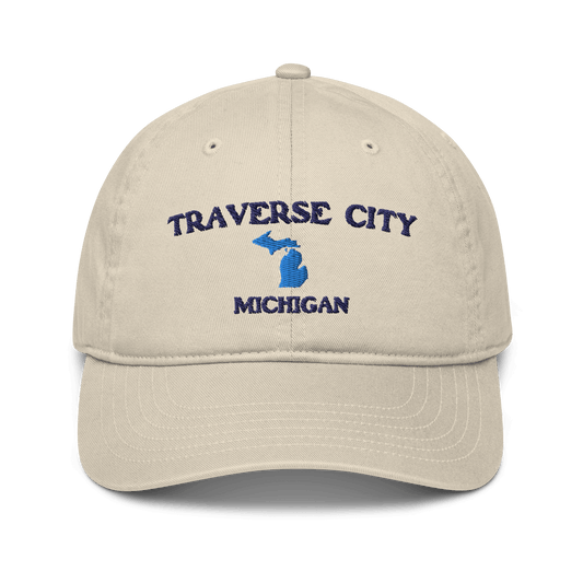 'Traverse City Michigan' Baseball Cap (w/ Michigan Outline) - Circumspice Michigan