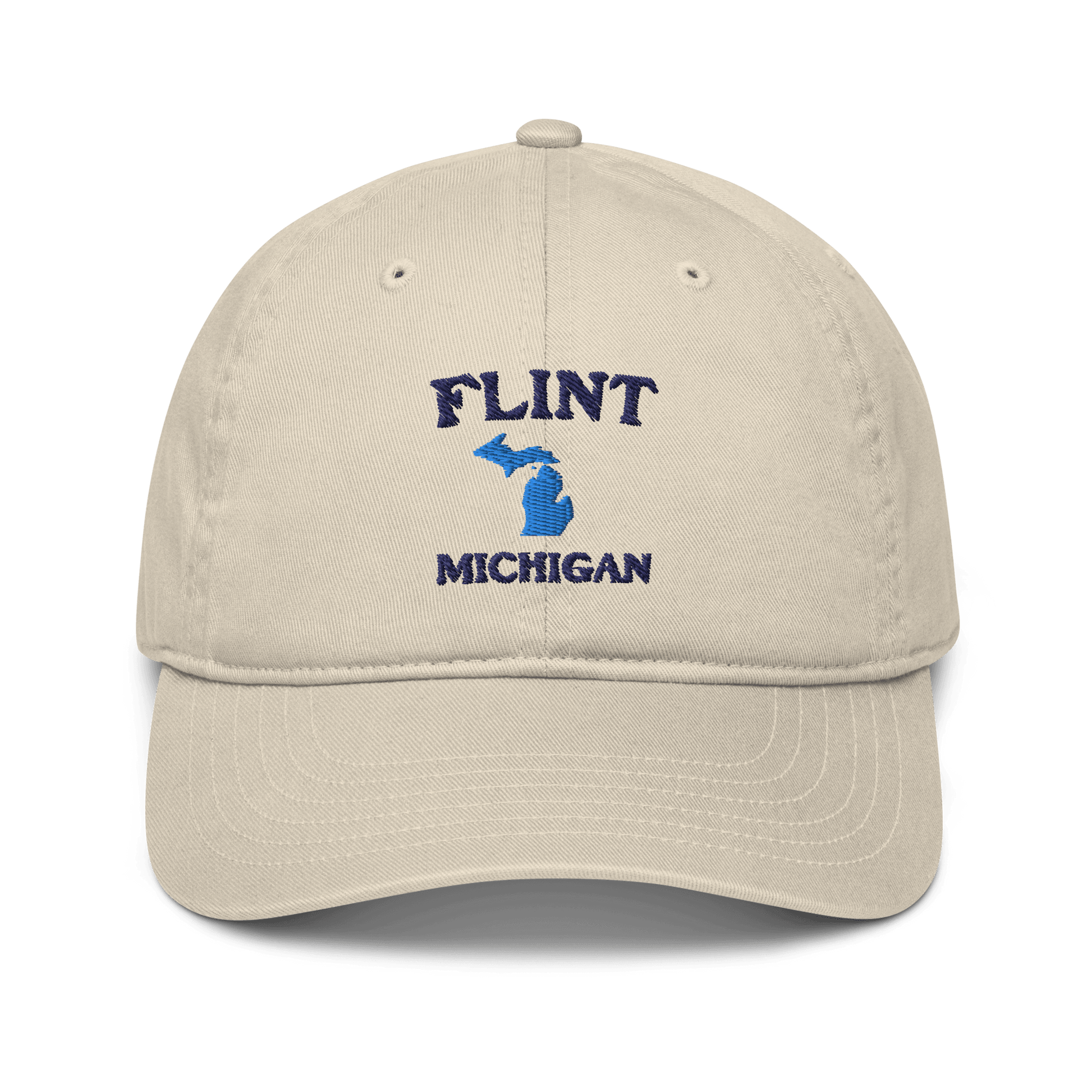 'Flint Michigan' Baseball Cap (w/ MI Outline) - Circumspice Michigan