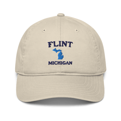 'Flint Michigan' Baseball Cap (w/ MI Outline) - Circumspice Michigan