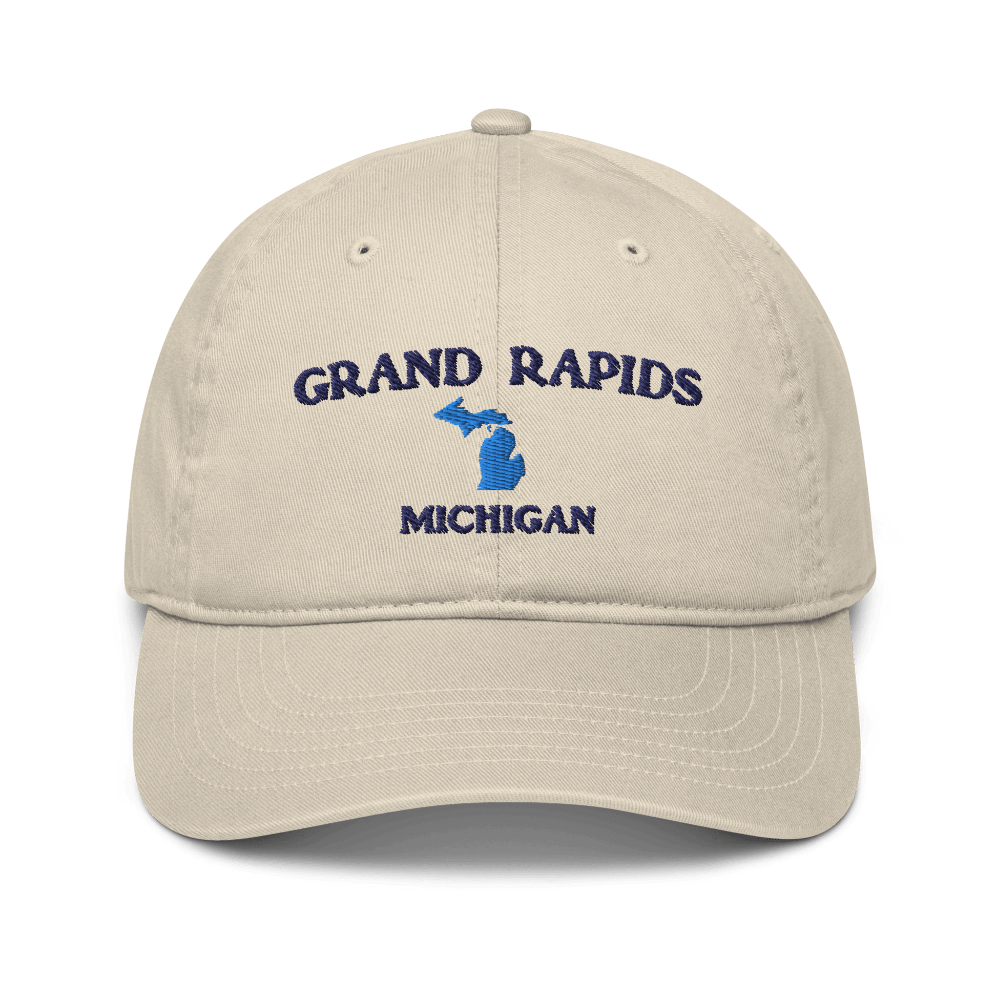 'Grand Rapids Michigan' Baseball Cap (w/MI Outline) - Circumspice Michigan