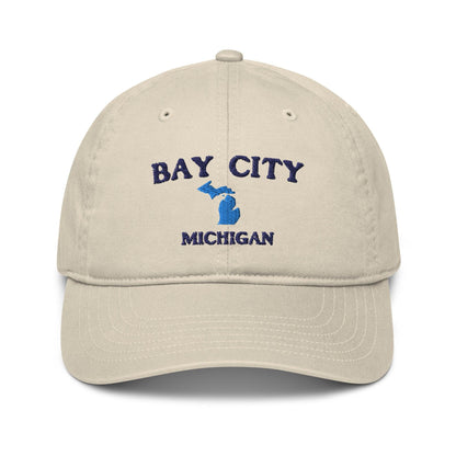 'Bay City Michigan' Baseball Cap (w/ MI Outline) - Circumspice Michigan