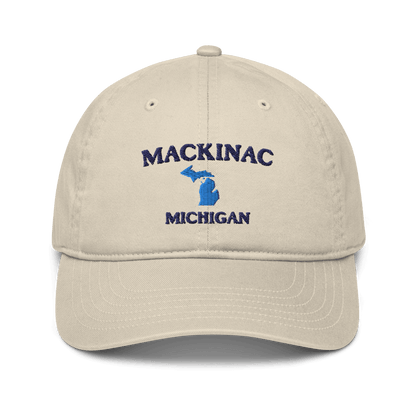 'Mackinac Michigan' Baseball Cap (w/MI Outline) - Circumspice Michigan