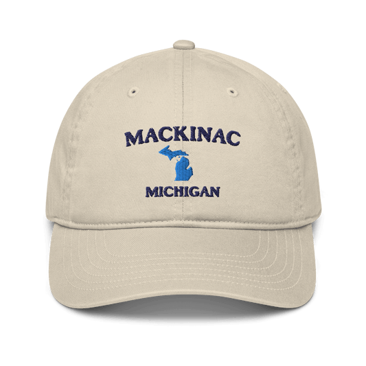 'Mackinac Michigan' Baseball Cap (w/MI Outline) - Circumspice Michigan