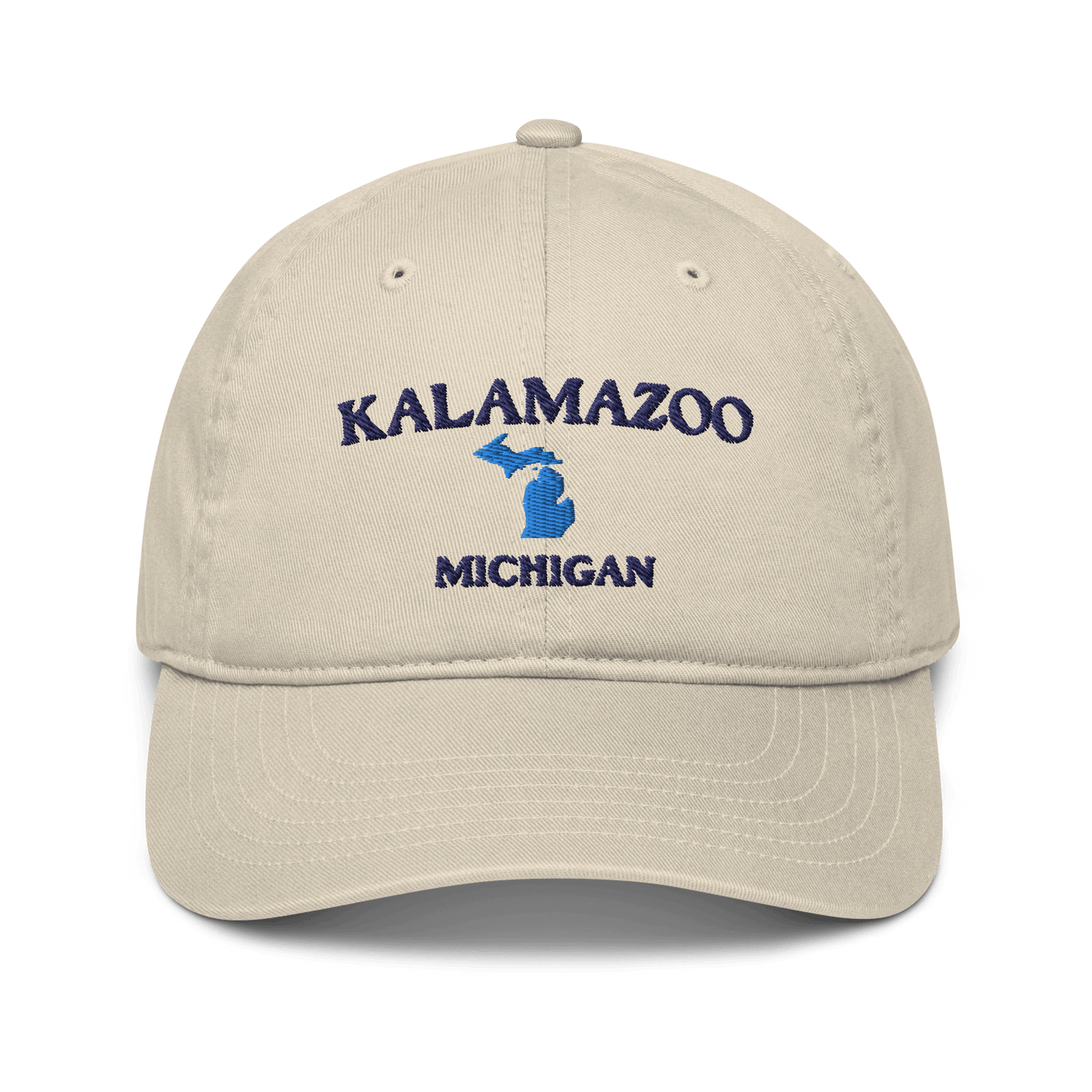 'Kalamazoo Michigan' Baseball Cap (w/ MI Outline) - Circumspice Michigan