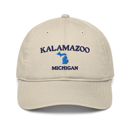 'Kalamazoo Michigan' Baseball Cap (w/ MI Outline) - Circumspice Michigan