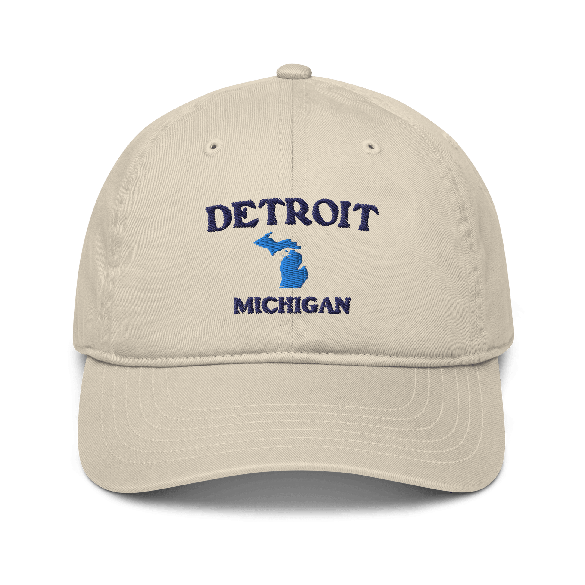 'Detroit Michigan' Baseball Cap (w/ MI Outline) - Circumspice Michigan