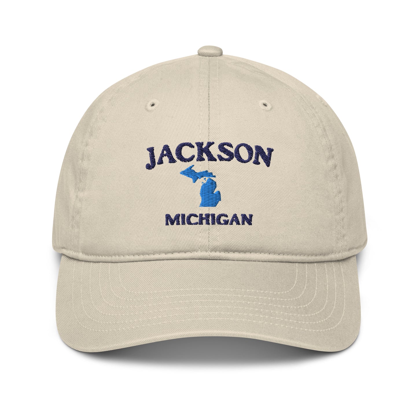 'Jackson Michigan' Classic Baseball Cap (w/ Michigan Outline)