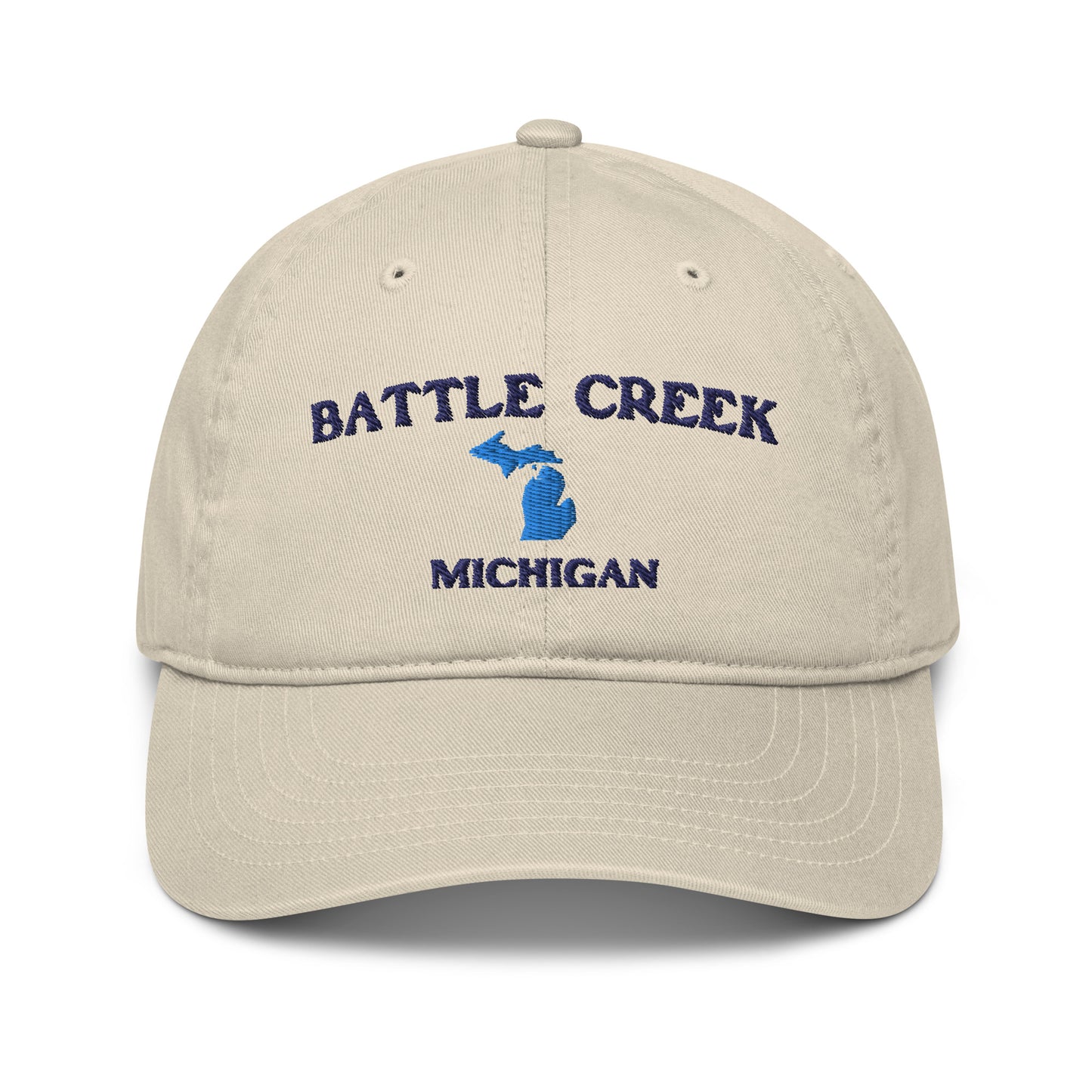 'Battle Creek Michigan' Classic Baseball Cap (w/ Michigan Outline)