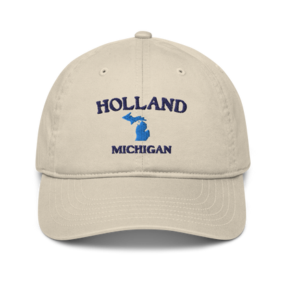 'Holland Michigan' Classic Baseball Cap (w/ Michigan Outline)