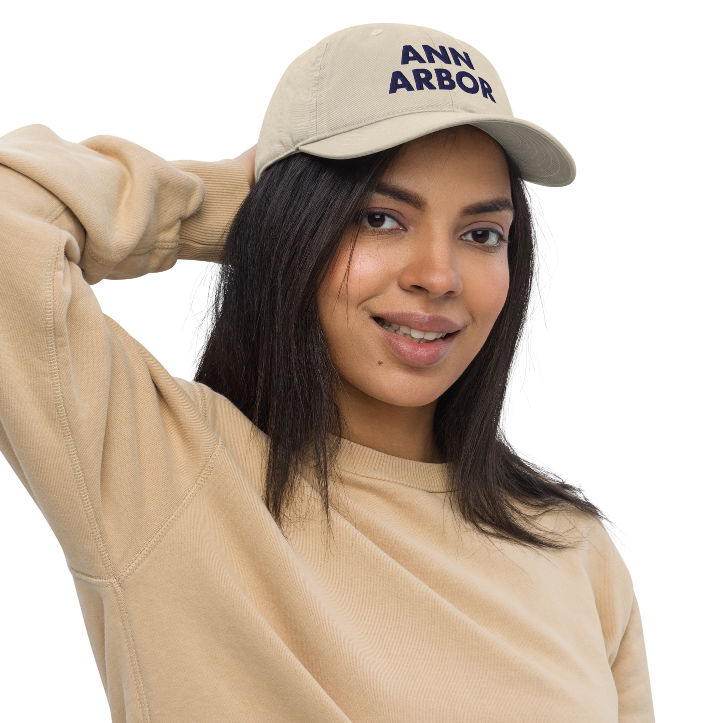 'Ann Arbor' Classic Baseball Cap | Gold/Navy Embroidery