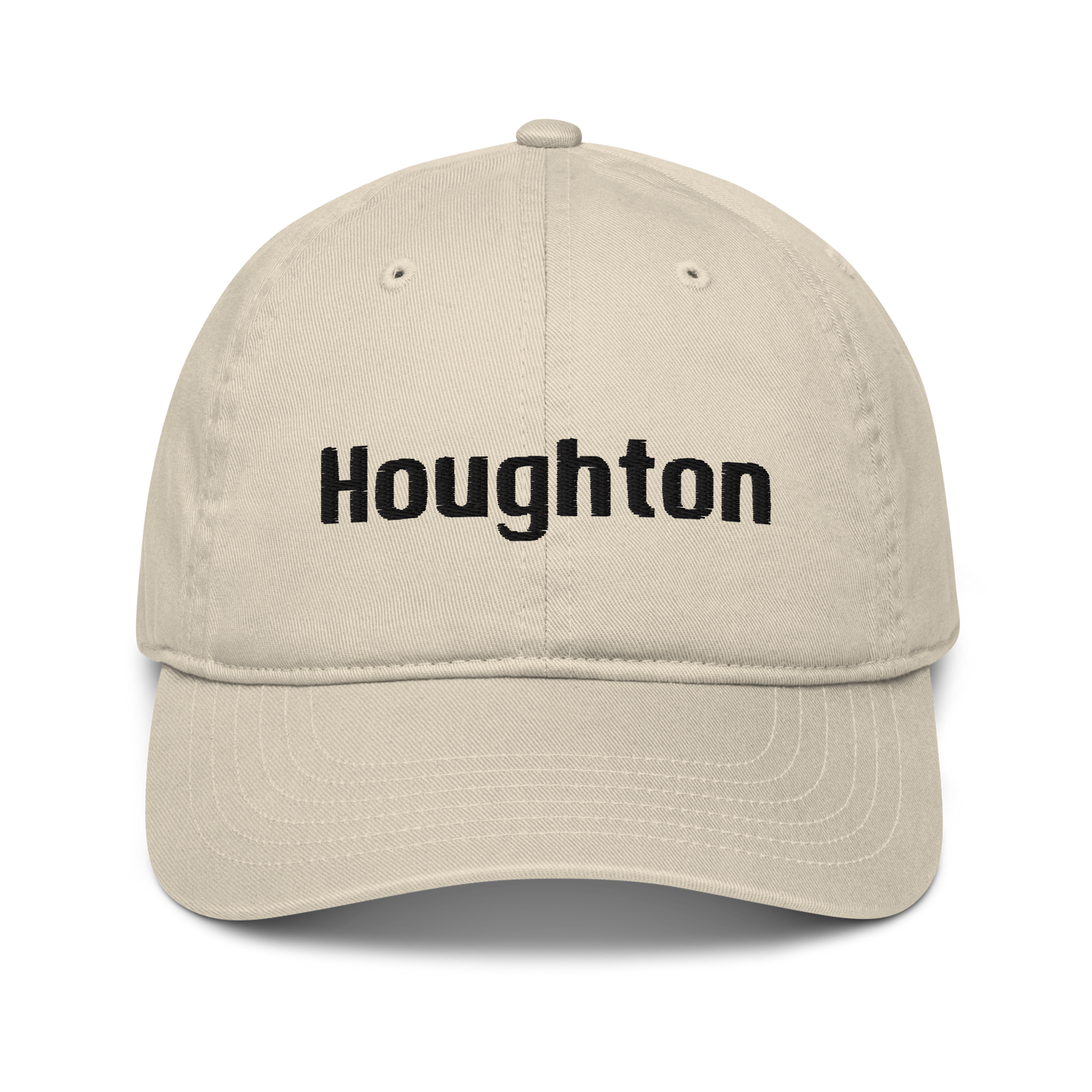 'Houghton' Classic Baseball Cap | White/Black Embroidery