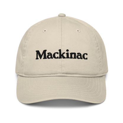 'Mackinac' Classic Baseball Cap | White/Black Embroidery