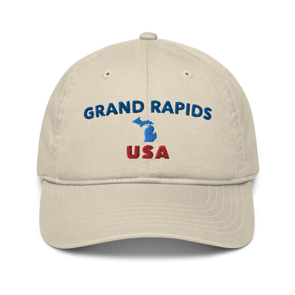 'Grand Rapids USA' Classic Baseball Cap (w/ Michigan Outline)