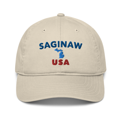 'Saginaw USA' Classic Baseball Cap (w/ Michigan Outline)