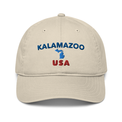 'Kalamazoo USA' Classic Baseball Cap (w/ Michigan Outline)