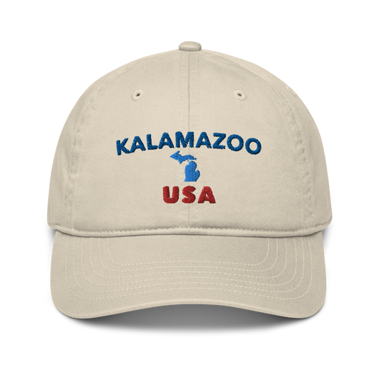 'Kalamazoo USA' Classic Baseball Cap (w/ Michigan Outline)