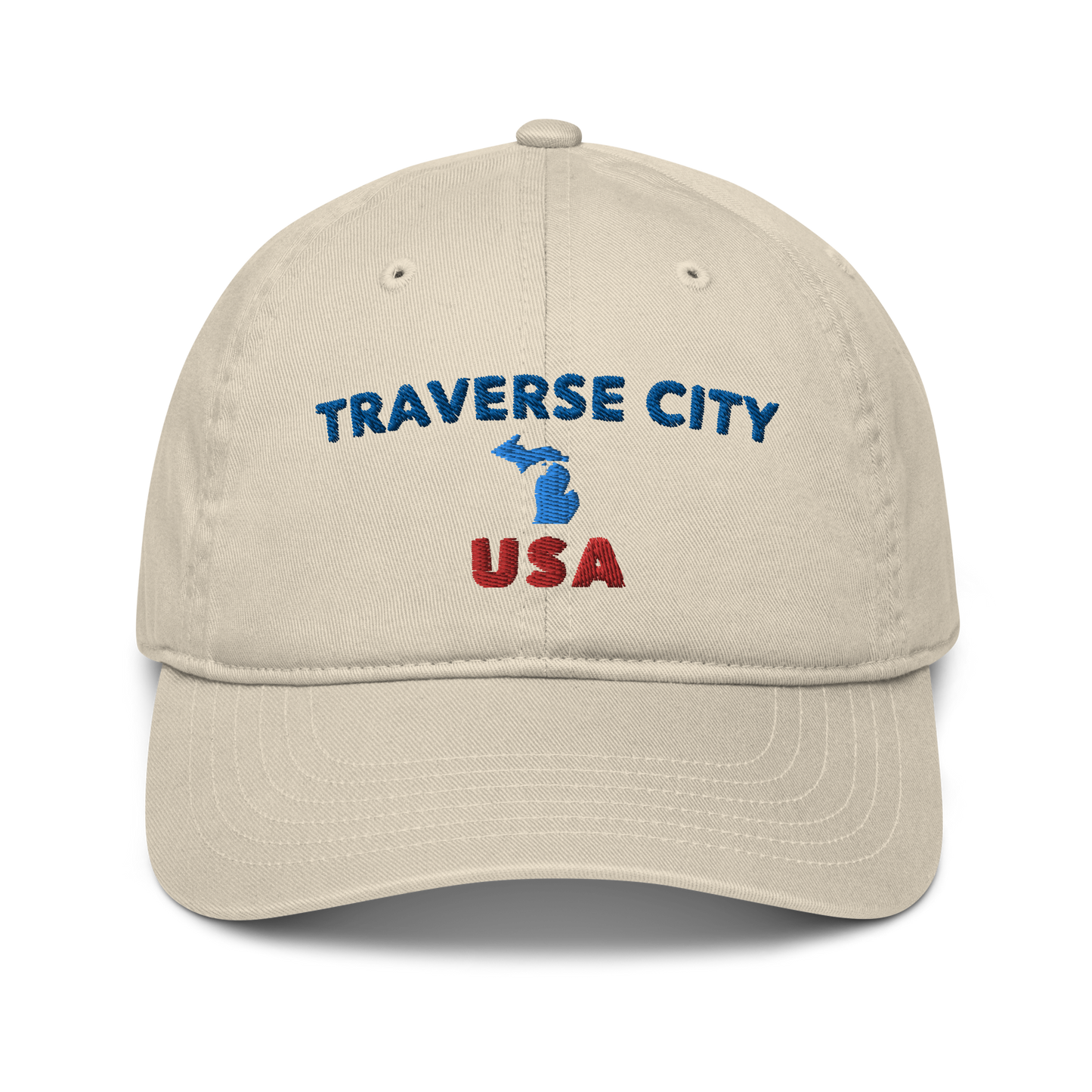 'Traverse City' Classic Baseball Cap (w/ Michigan Outline)