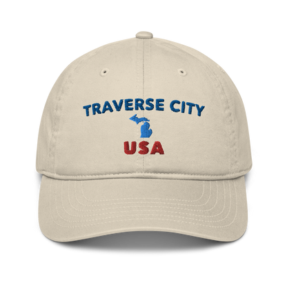 'Traverse City' Classic Baseball Cap (w/ Michigan Outline)